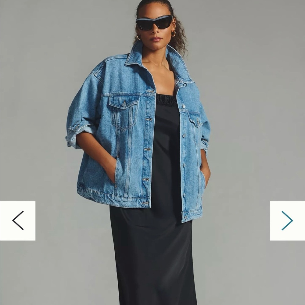 Anthropologie Weston Denim Boyfriend Jacket by Pilcro. NWOT. XS